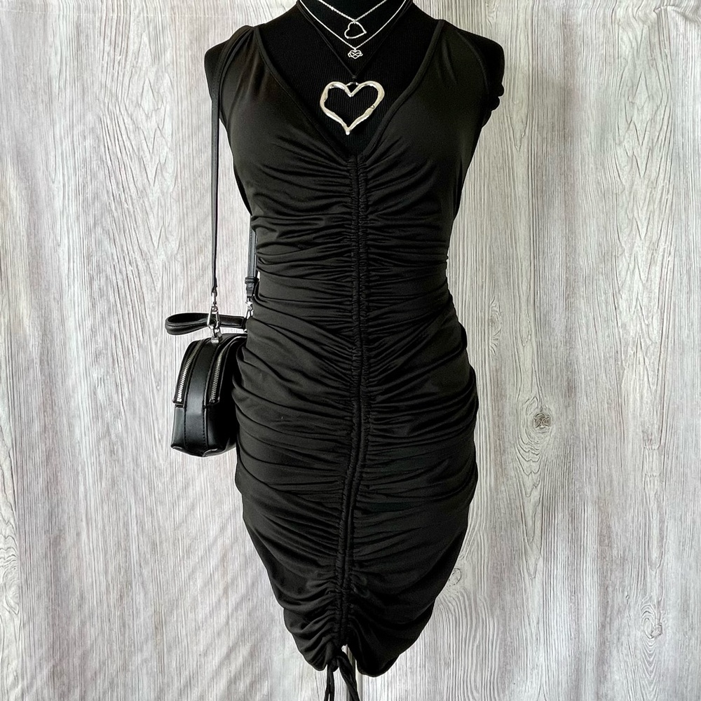 Fashion Nova Shanghai Ruched Dress Black 3X